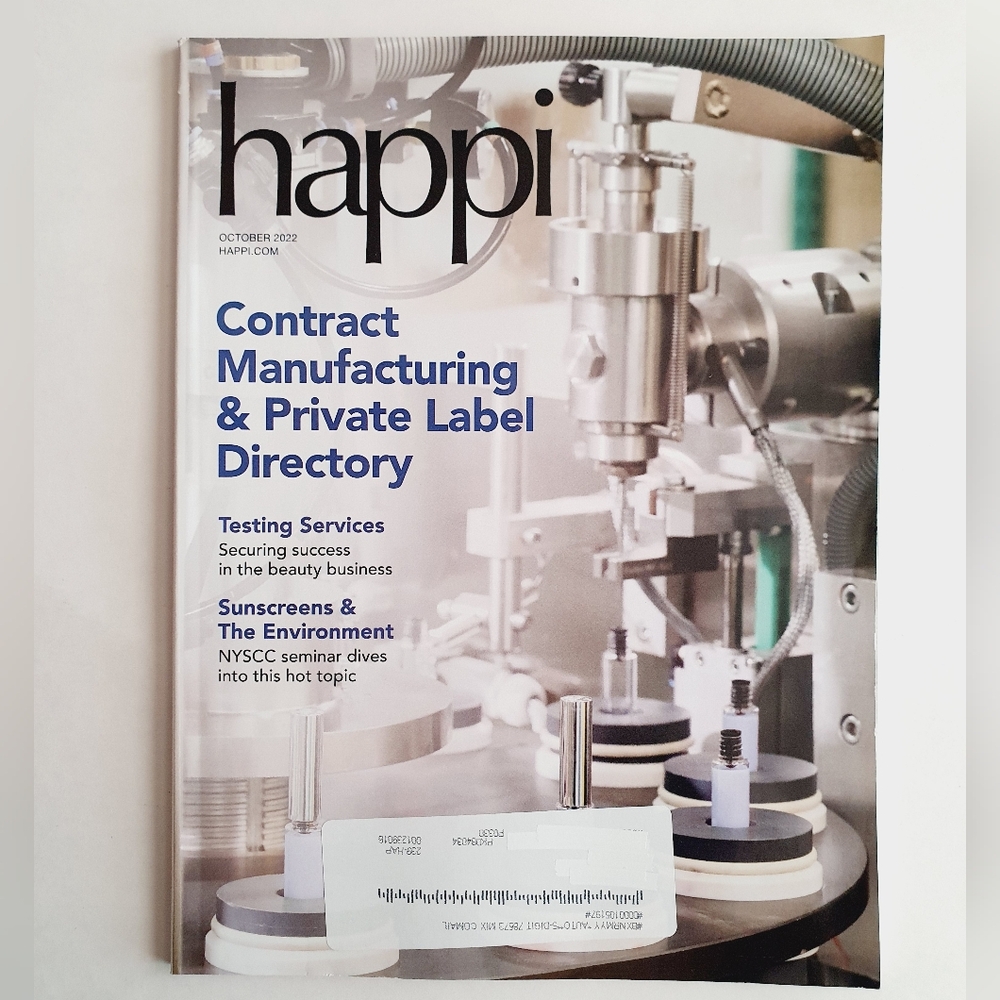 Happi Magazine October, 2022 Manufacturing & Private Label Directory.